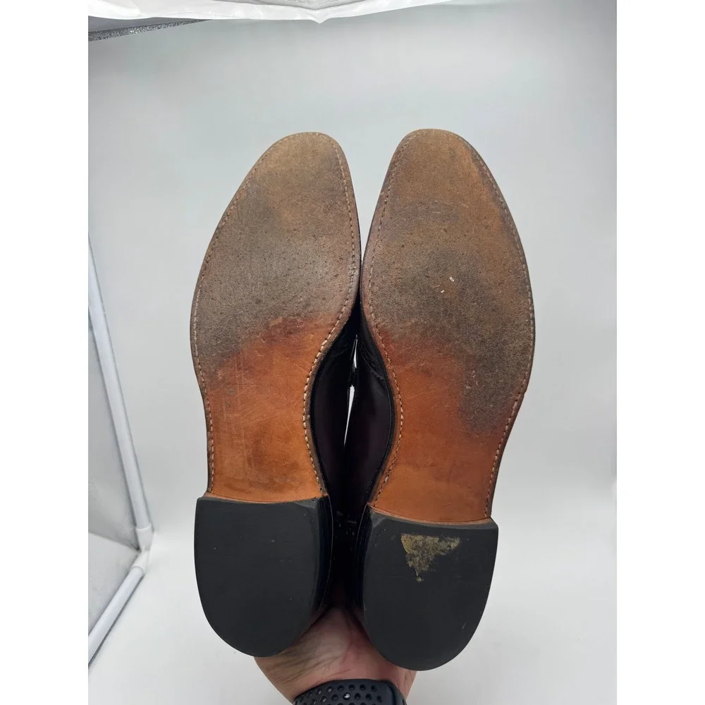Allen Edmonds Wakefield Mens 13 A Burgundy Leather Kiltie Tassel Wingtip Loafers